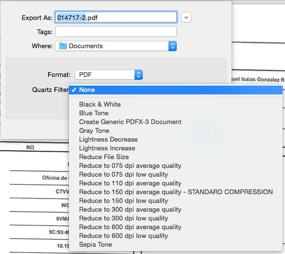 Filtros Quartz